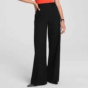 Spanx Ponte supersmooth Perfect Fit Wide Leg Pant Size M Classic Black